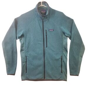 Patagonia Better Sweater Mens Performance Fleece Jacket Teal Tate Sz M Full Zip